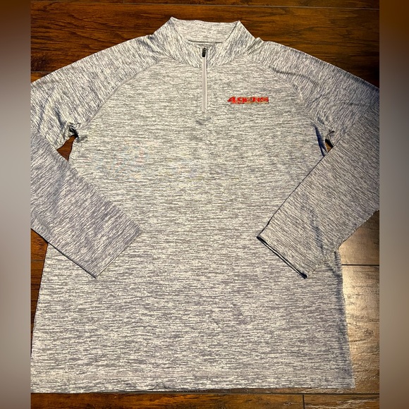 NFL San Francisco 49ers 1/4 Zip Lightweight Pullover Sweater Men Medium Gray - Picture 1 of 7